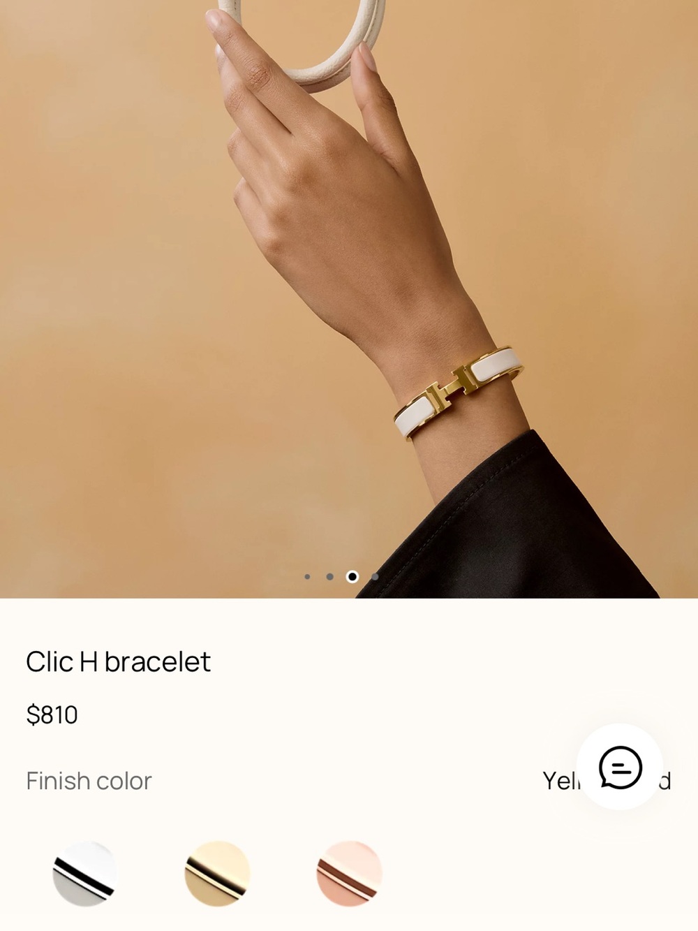 Hermès Gold-Plated Cuff Bracelet - Picture 2 of 7